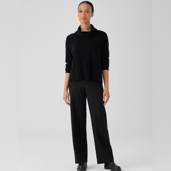 NWT Eileen Fisher Organic Cotton Chenille Turtleneck Top - Picture 2 of 5